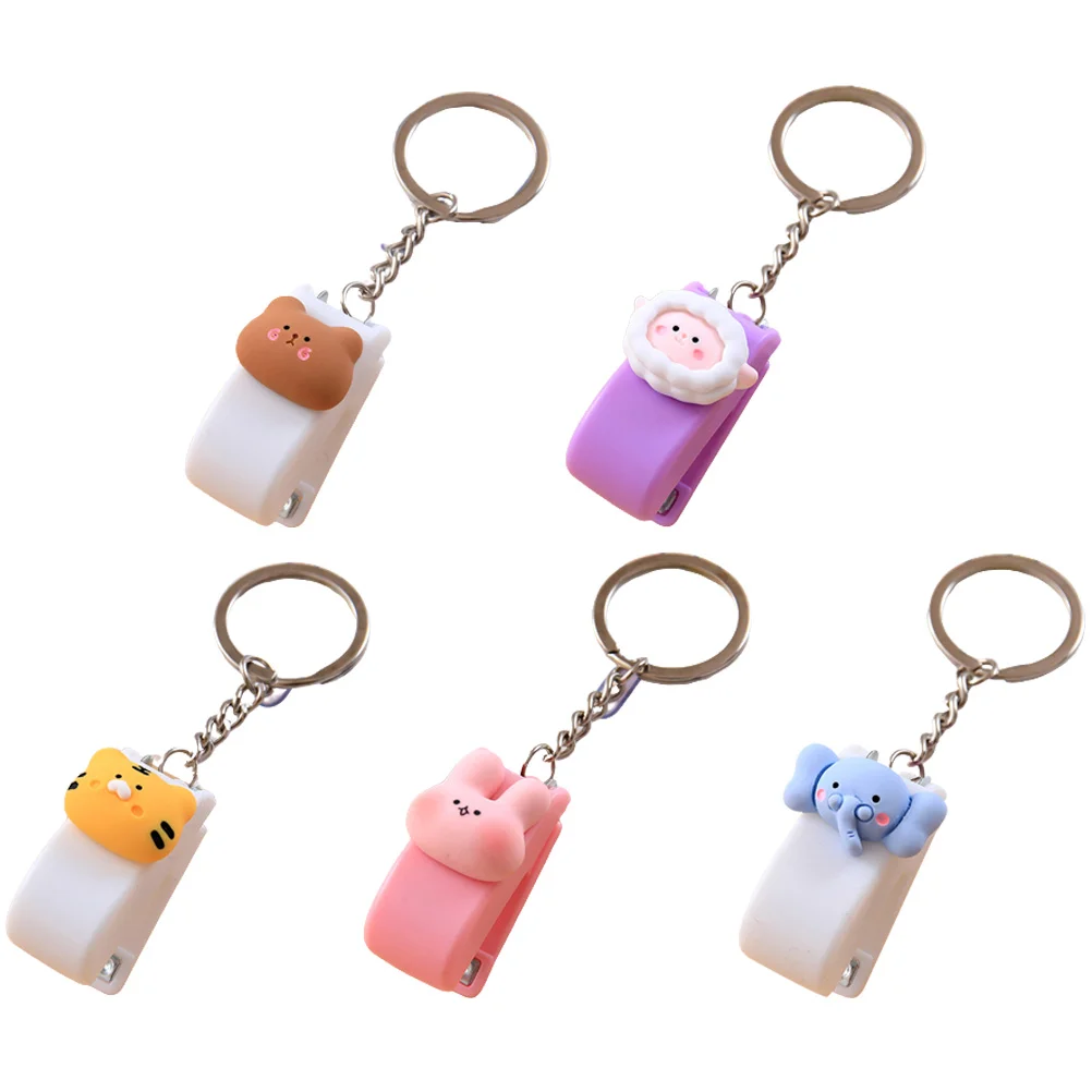 

Small Stapler Animal Stationery Gift School Keychain Portable Handheld Press Staples