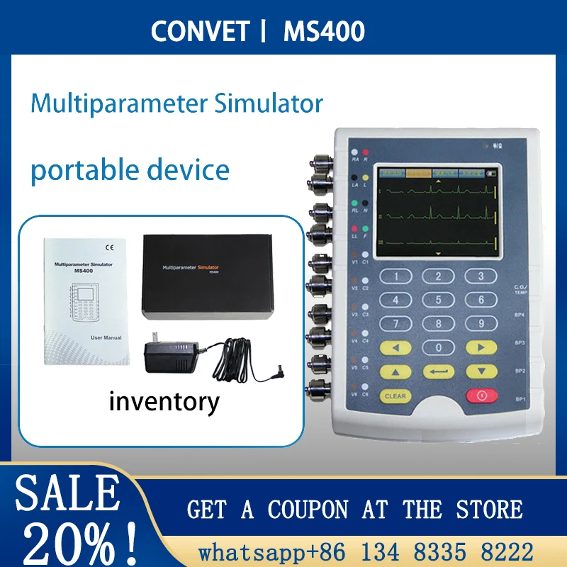 Contec Manufacturer Shipping，  MS400 Multi Parameter Patient Simulator ECG IBP Temperature Patient Simulator