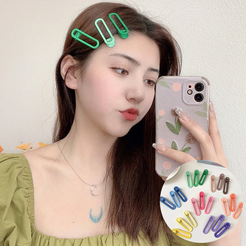

3Pcs/Set New Women Girks Vintage Frosted Geometry Ornamentr Hair Clips Adult Lovely Alloy Hairpins Female Hair Accessories
