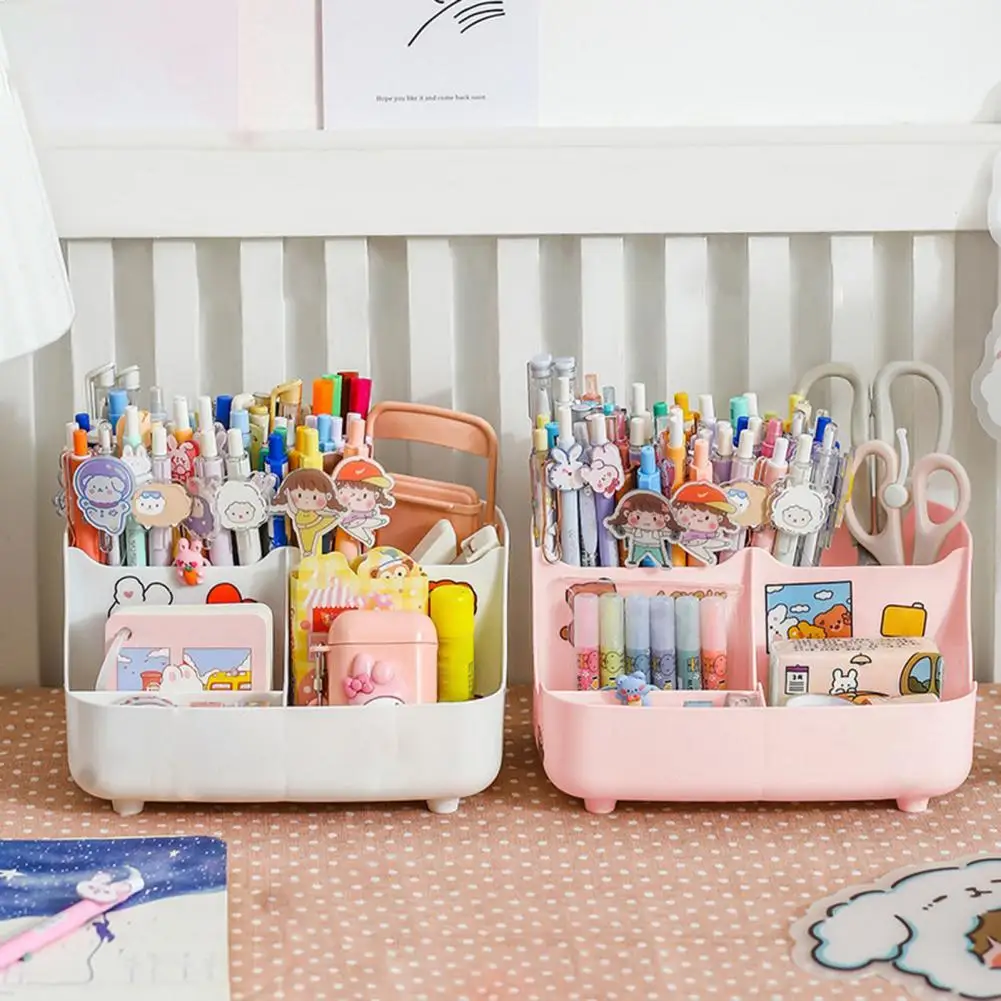 

Пластиковые современные настольные кисти для макияжа, Небьющийся контейнер для ручек, многоразовые офисные принадлежности