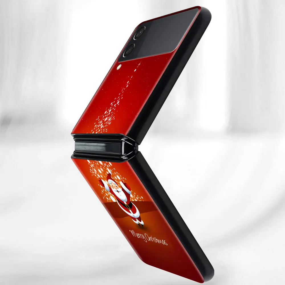 Чехол Funda для Samsung Galaxy Z флип-чехол телефона 3 дюймов роскошный чехол Flip3 из Черного