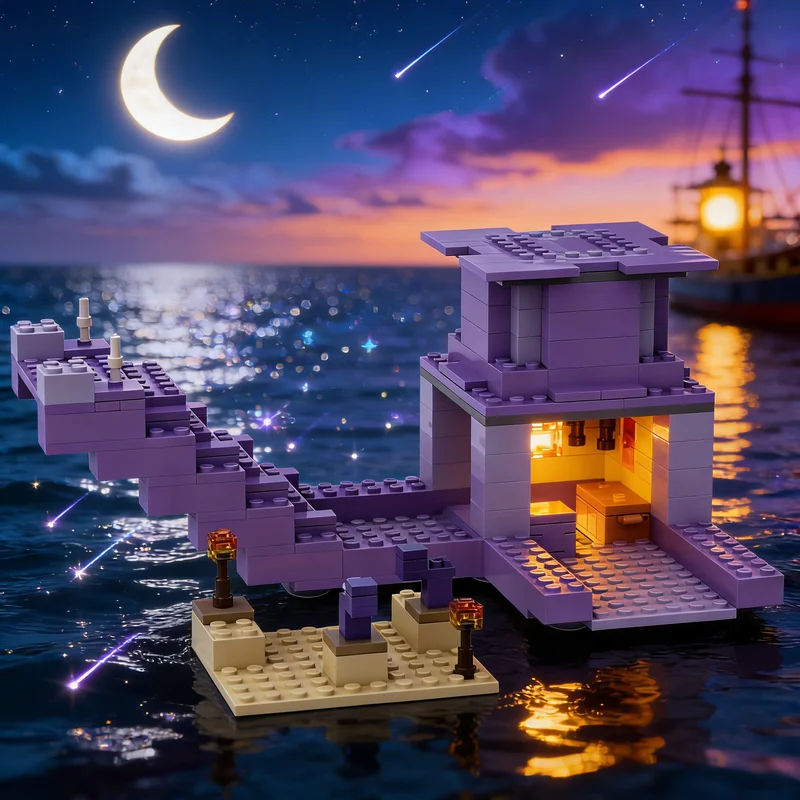 Фото 260 деталей MOC «Мой мир: Лестница, корабль «Конец», альтернативная сборка», конструктор, архитектурные блоки, рождественские подарки, развивающие игрушки для детей №1