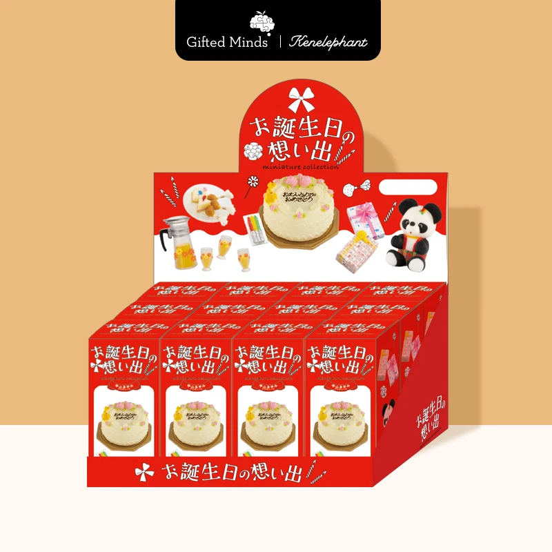 

Japanese Original Kenelephant Miniature Birthday Cake Blind Box Series Birthday Party Gift Boxes Collection Decoration Kids Gift