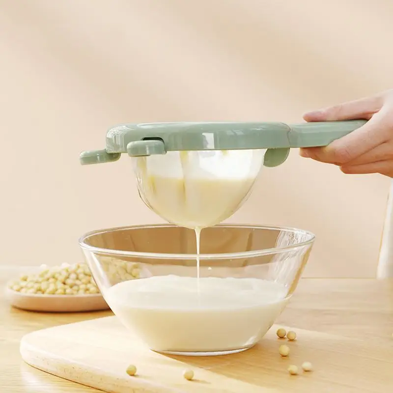 Маленькое сито для муки тонкое зеленое Кухонное еды ручное миниатюрное Сетчатое