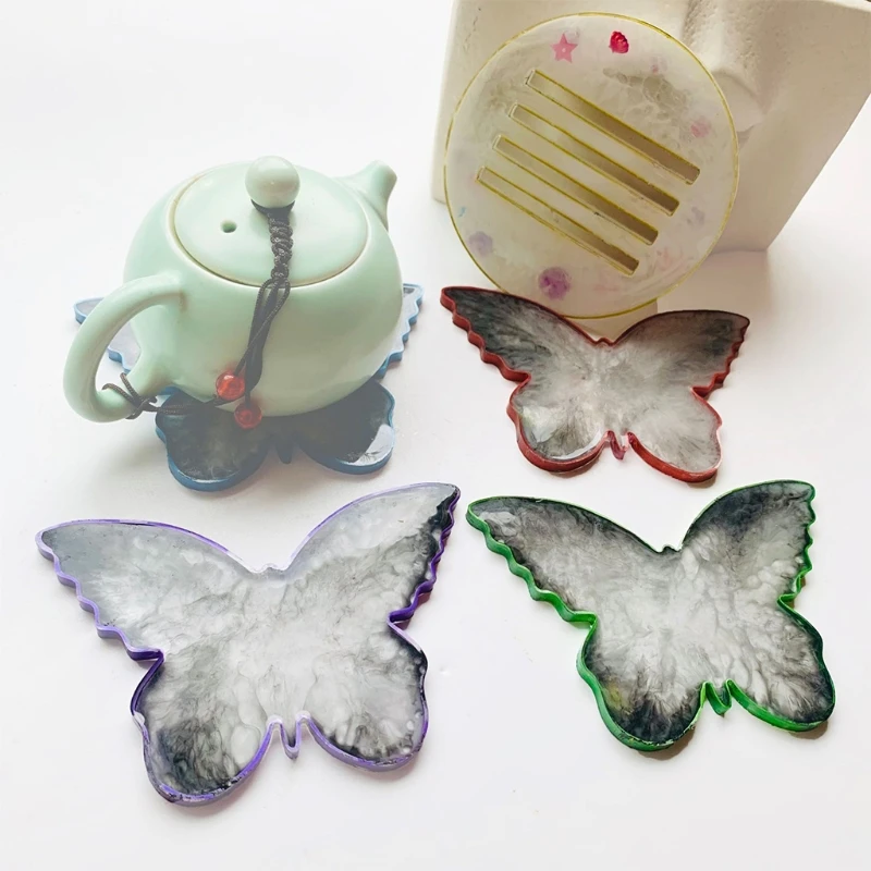 

Tray Molds DIY Resin Coaster Molds Silicone Storage Rack Molds Epoxy Resin Casting Molds for DIY Casting Home Decoration