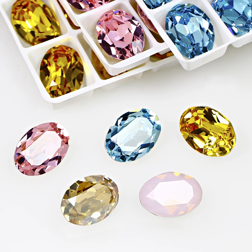 6x4мм овальный форма фантазии камень к9 хрустальные клей высокого качества на