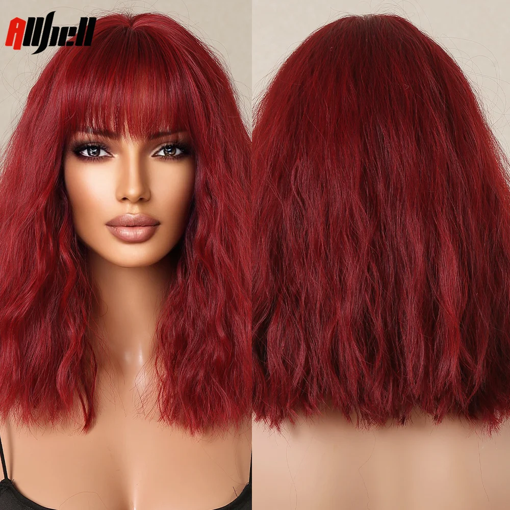 Ful Cosplay Wig With Bangs For Women Natural Hair Heat Resistant