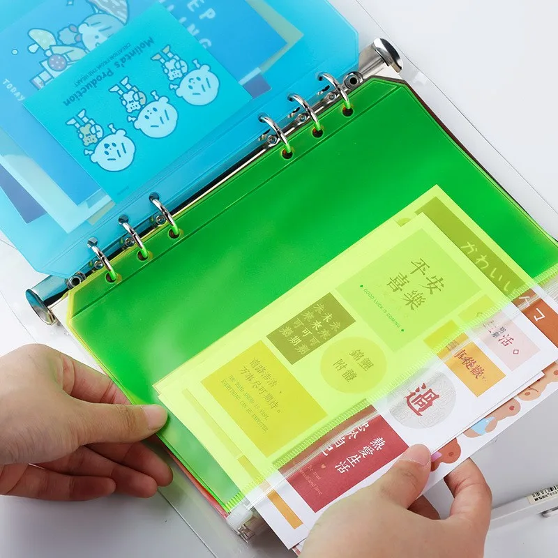 

2 шт., разноцветные открытые бумажные карманы A5/A6