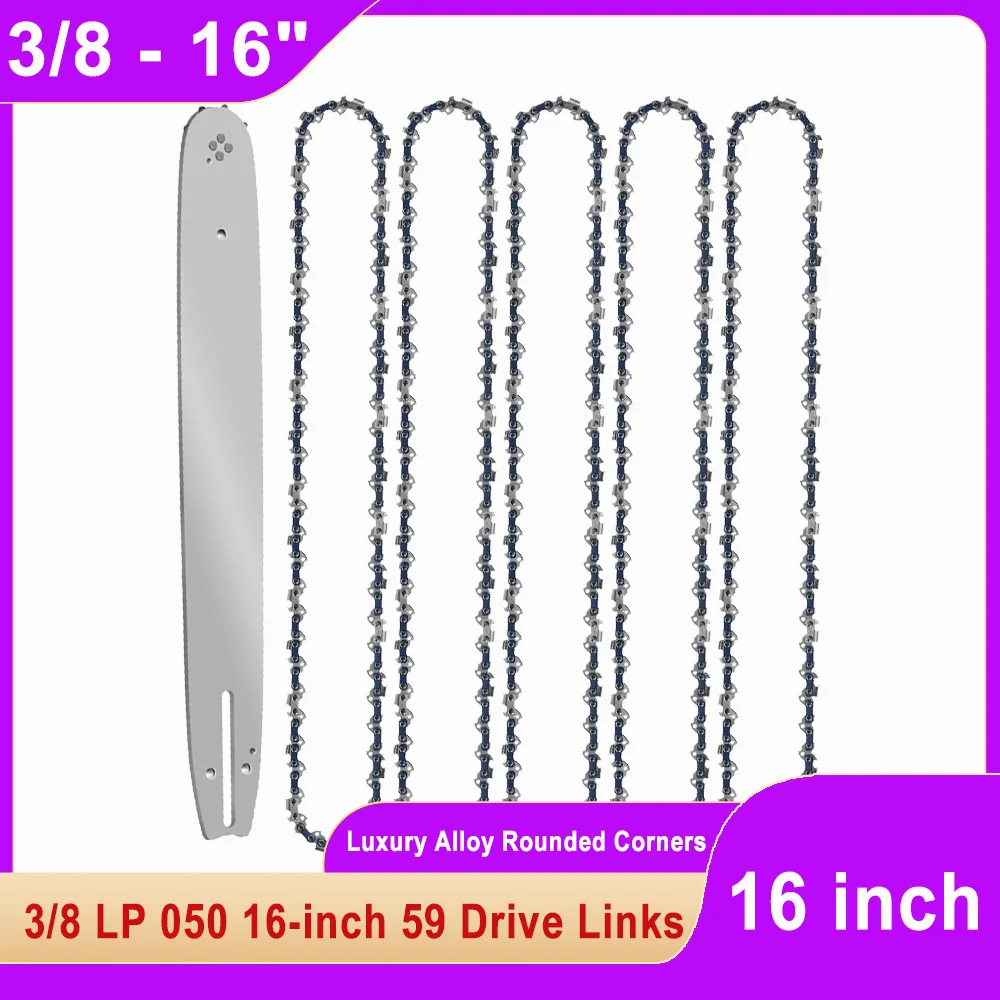 Электрическая беспроводная пилка 16 дюймов 3/8 дюйма с цепью 59 звеньев
