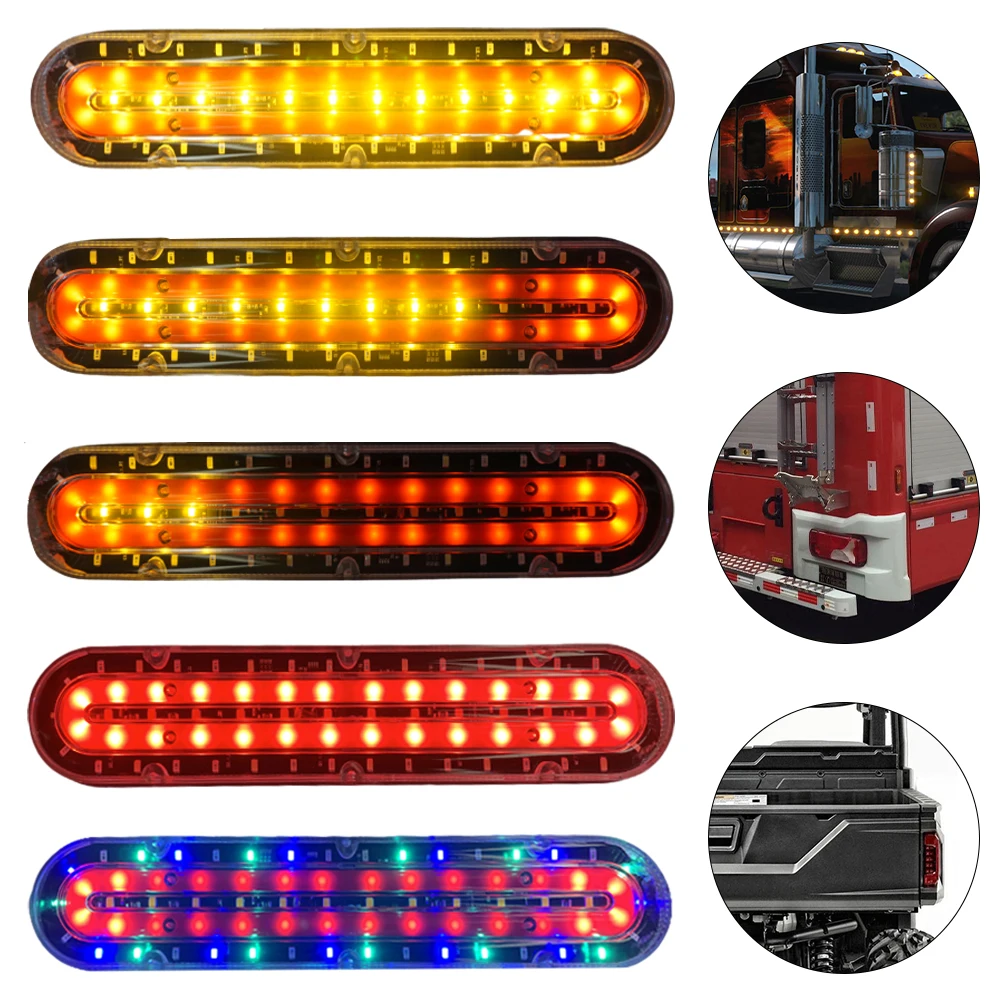 

12V 24V 74 LED Truck Brake Light Trailer Rear Tail Light Car Brake Stop Light Flowing Turn Signal Lamp Lorry Bus Caravan Camper