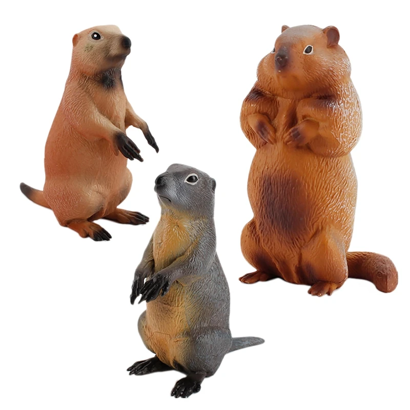 

Simulation Forest Wild Animal Solid Model Groundhog Desktop Ornaments Early Education Cognitive Toys Children Gifts