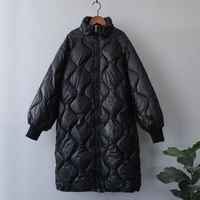 woman parkas clothing for women jacket beige black cotton casual warm 2021 fashion winter bubble warm coat zipper up long coat