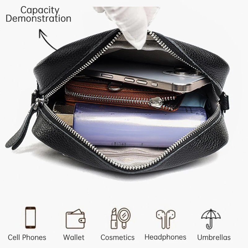 Женские сумки из воловьей кожи новинка 2024 женские через плечо натуральной