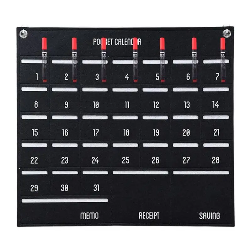 

Wall Pocket Calendar Wall Mounted Change Storage Organizer Monthly/Weekly Calendar Living Room Bedroom Bathroom Kitchen School