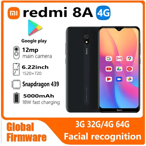 Смартфон Xiaomi Redmi 8A, 3/32ГБ, 4/64ГБ, global, Б/у