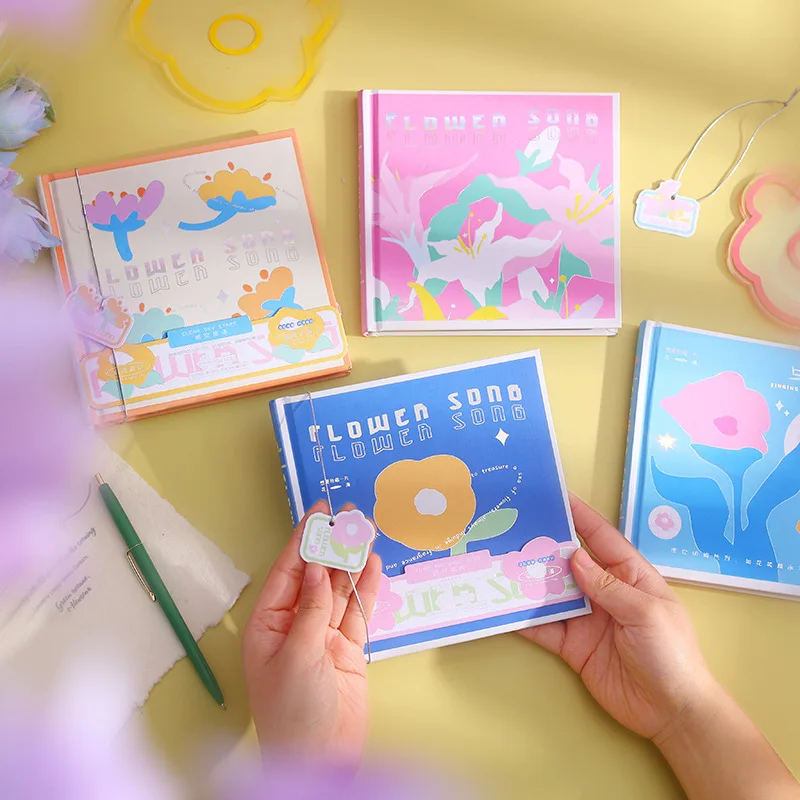 

Cute Flower Colorful Page Hand Account Decoration Notebook Planner Agenda Notebook Illustration Daily Plan Journal Stationery