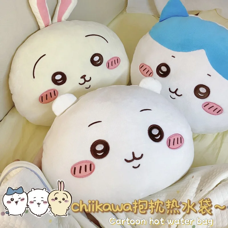 Chiikawa мультяшная сумка для горячей воды заряжаемая милая посуда Hachiware Usagi грелка