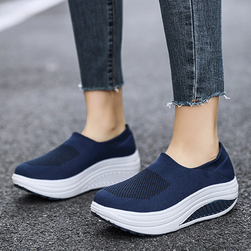 

BCEBYL 2023 Spring Autumn Popular New Fashion Women's Mesh Breathable Sneakers Thick Sole Casual Running Walking Shoes