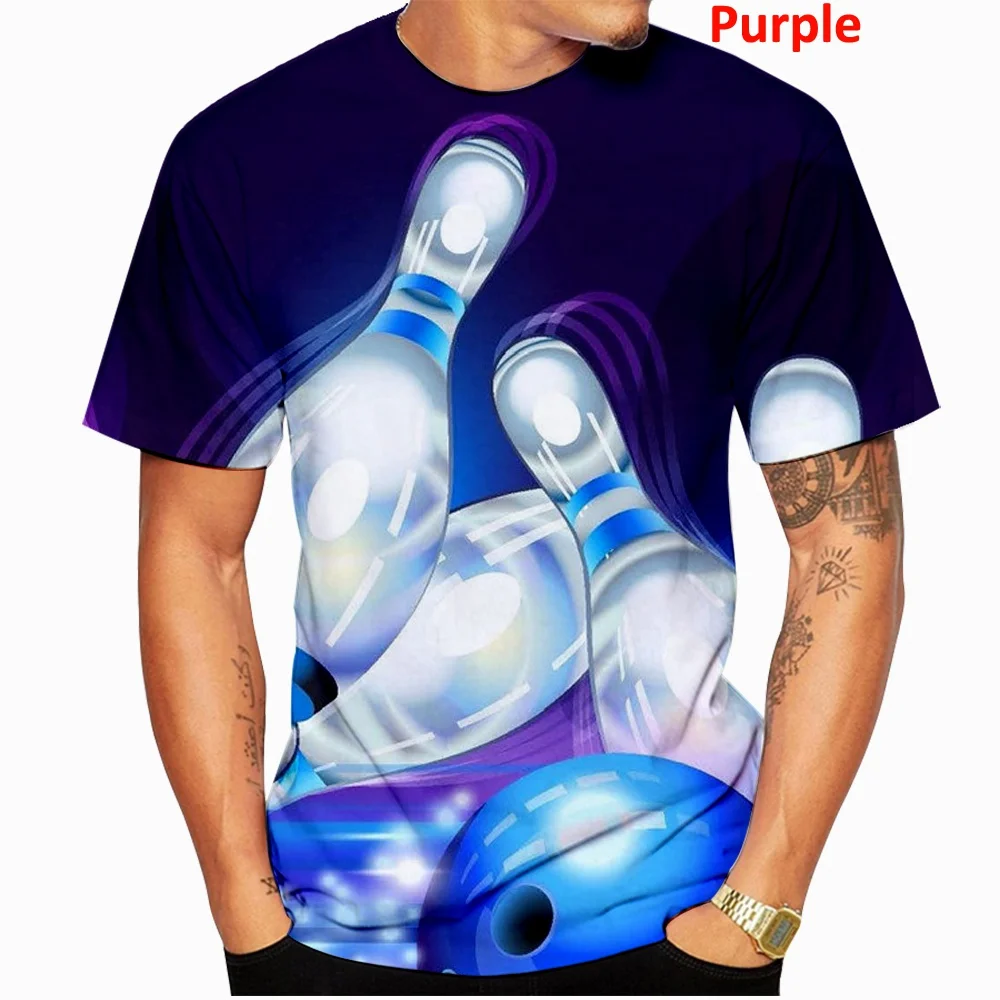 

2022 New Popular Fashion Sport Bowling 3D Print Casual Men Women T Shirts pullover Tees tops