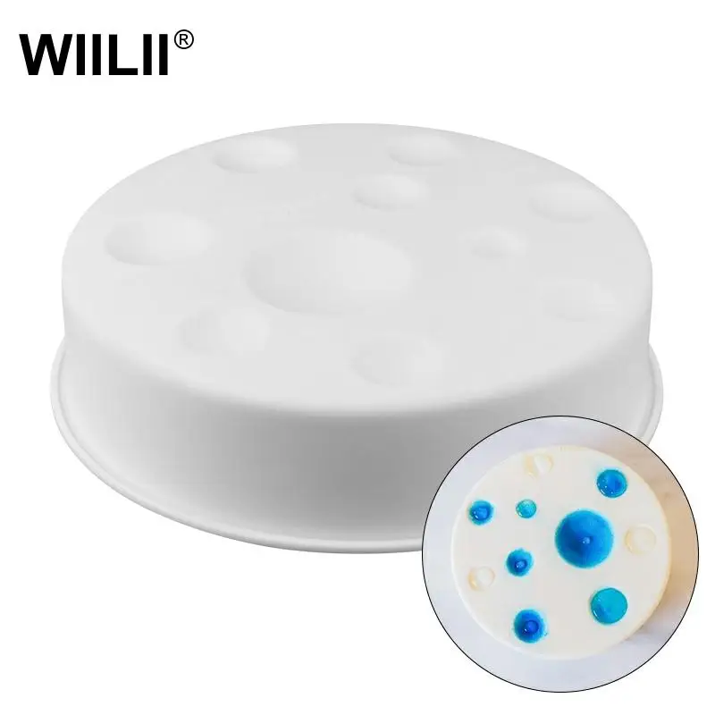 

Круглая форма из пузырчатого камня, силиконовая форма для выпечки мороженого, шифоновая форма для торта, инструменты для украшения торта