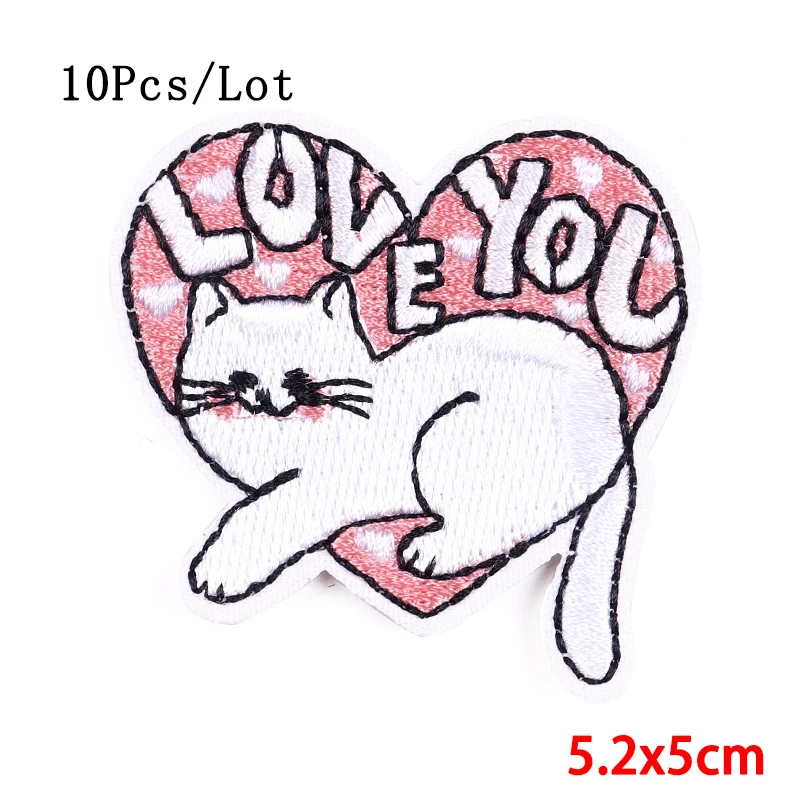10 шт./лот милые нашивки с вышивкой в виде животных для одежды мультяшная вышивка