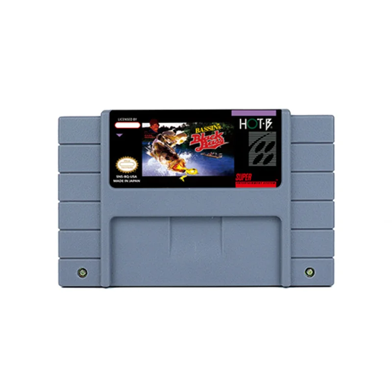 

Bassin's Black Bass RPG Game for SNES 16 BitRetro Cart Children Gift