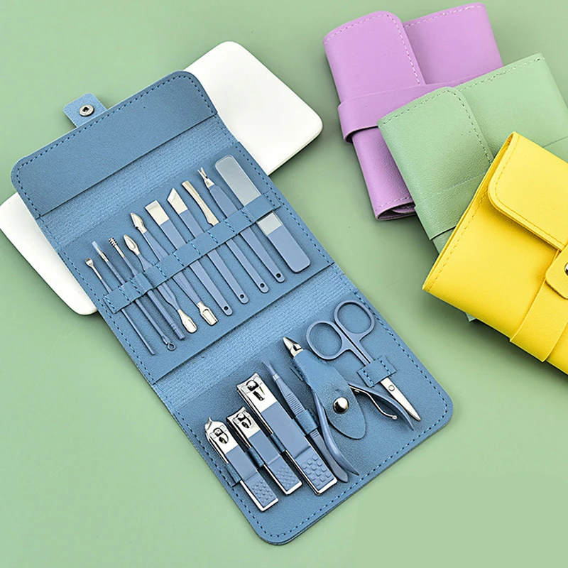 

Professional Stainless Steel Nail Clipper Set Pedicure Set Nail File Sharp Nail Scissors Nail Care Tools Grooming Manicure Set