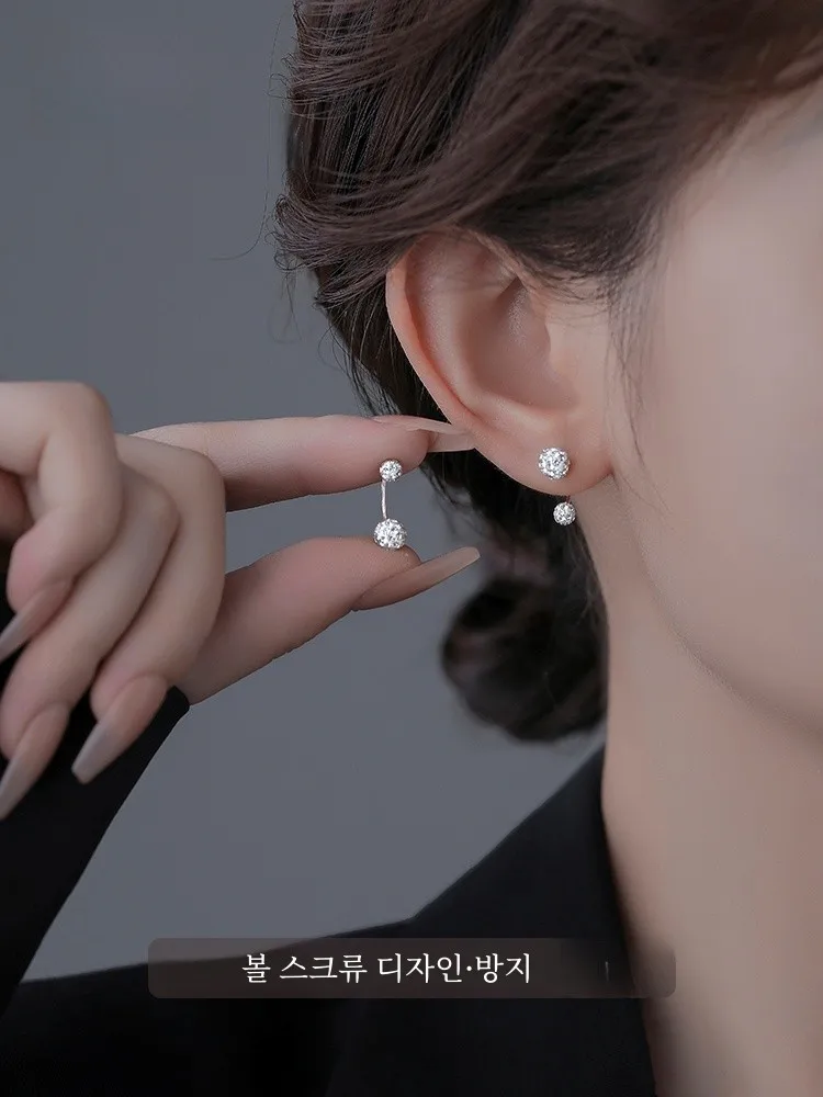 Jxrxs99 стерлингового серебра супер блестящие циркониевые серьги-гвоздики для ушей