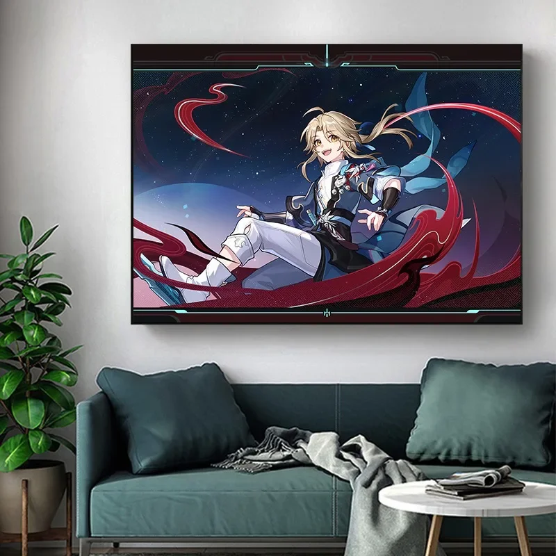 Фото Honkai Star Rail Sunday Robin Jiaoqiu Argenti Топаз Чиби персонаж приключения игровой постер холст художественная живопись настенный домашний декор №3