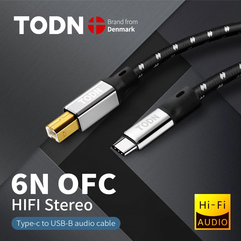 USB-кабель dac type c к b Hi-Fi стерео кабель 6N OFC