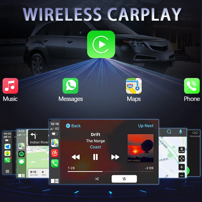 Фото Автомобильный декодер Linux System Android Auto Wireless Apple CarPlay для Lamborghini MMI Hurancan LP610 Aventador LP700 2011-2018 №2
