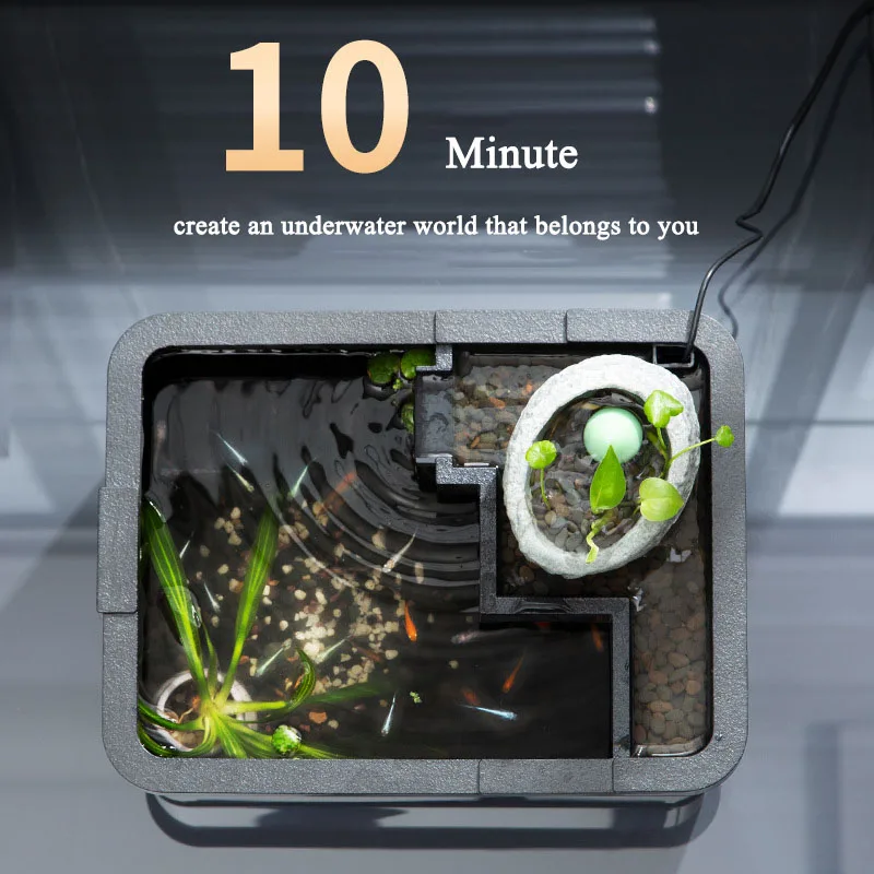 Настольная Экологичная емкость для аквариума Мерцающая черепаха старый