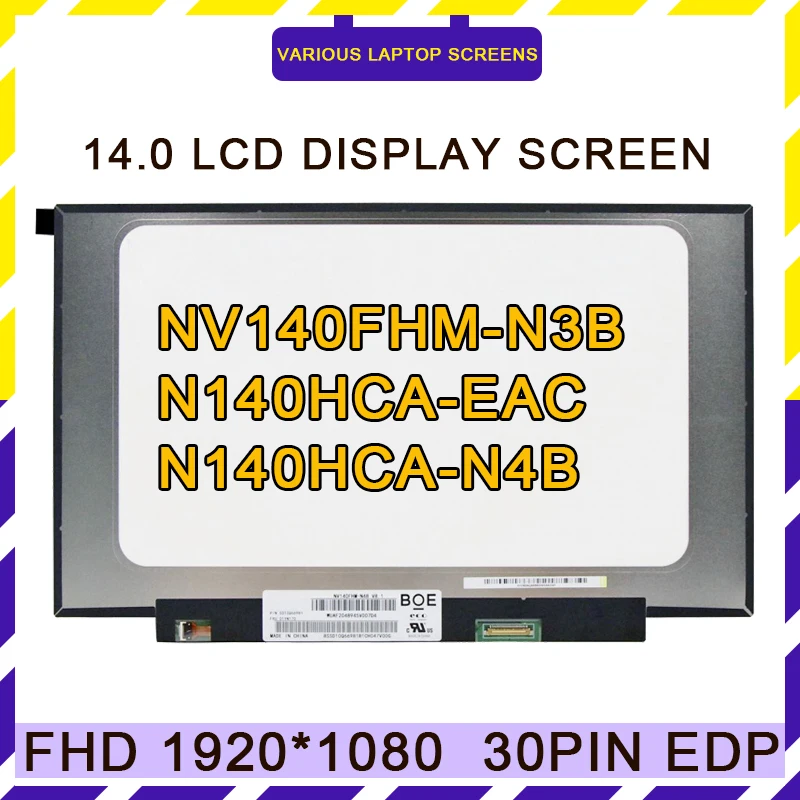 14 0-дюймовый IPS ЖК-экран для ноутбука NV140FHM-N3B N140HCA-EAC EBC N4B B140HAN04.0 NV140FHM-N48 LP140WFA-SPD1 LED