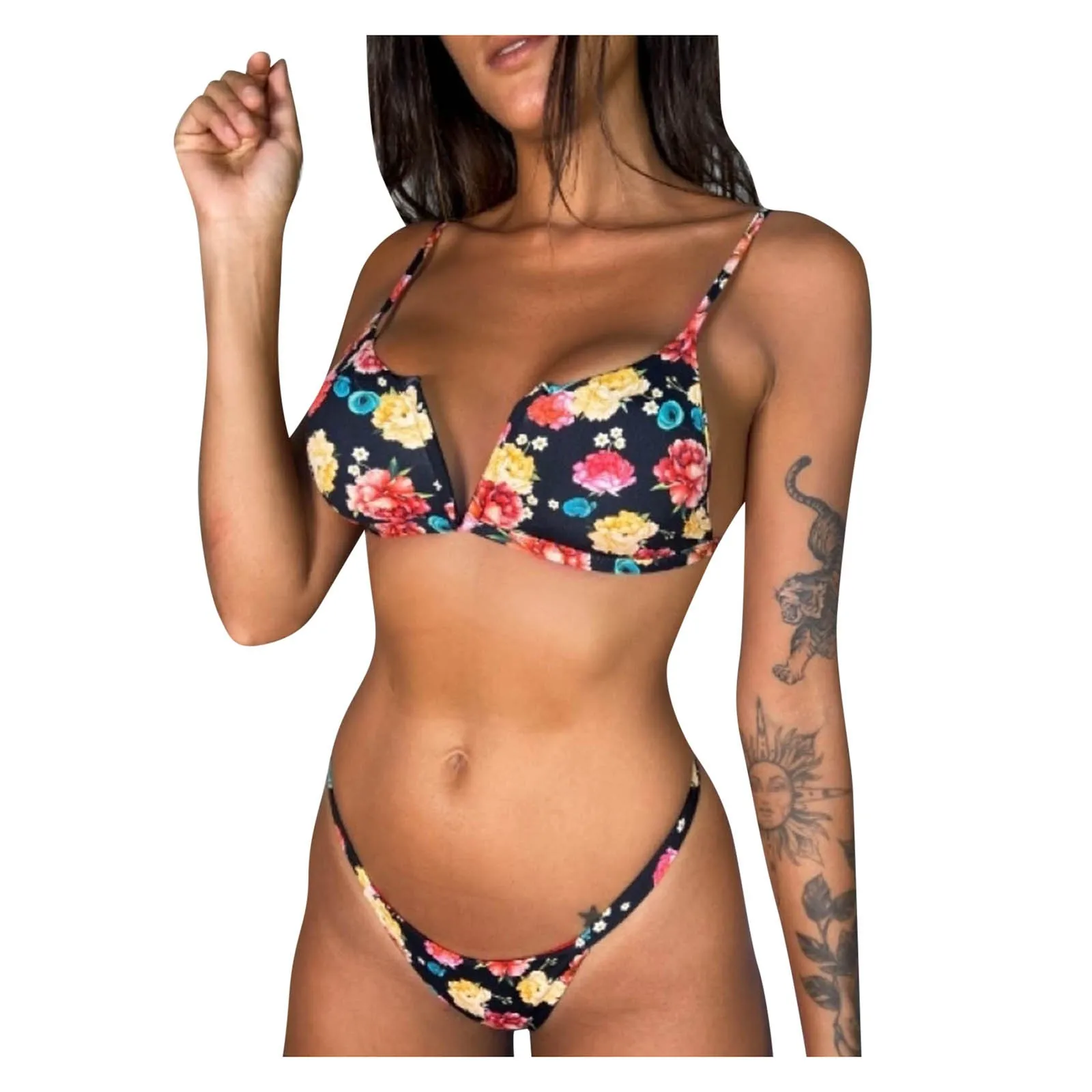 

Printing Up Bikini Push Piece Set Sexy Bathing Waist Swimwear Two High Women Swimwears Tankinis Swimwears brazilian panties