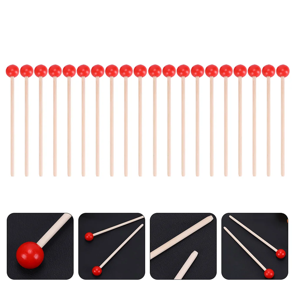 

20 Pcs Children's Piano Mallet Kids Music Wood Mallets Musical Percussion
