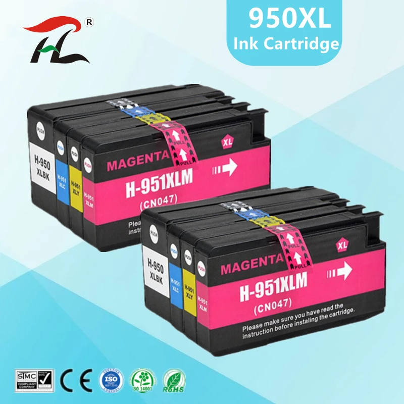 

8PK Compatible for HP 950XL for 951XL For HP950 ink cartridge 950 951 Officejet Pro 8600 8610 8615 8620 8630 8625 8660 8680