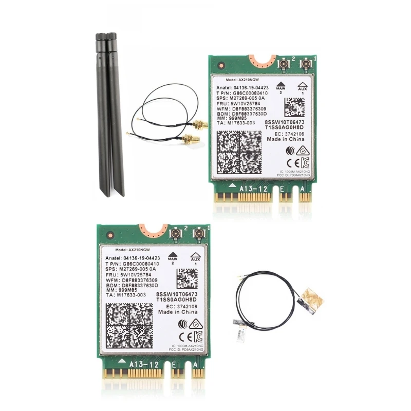 

PCIE WiFi Card Adapter BT5.2 Tri-Band AX210NGW Receiver AX210 Wi-fi 6E