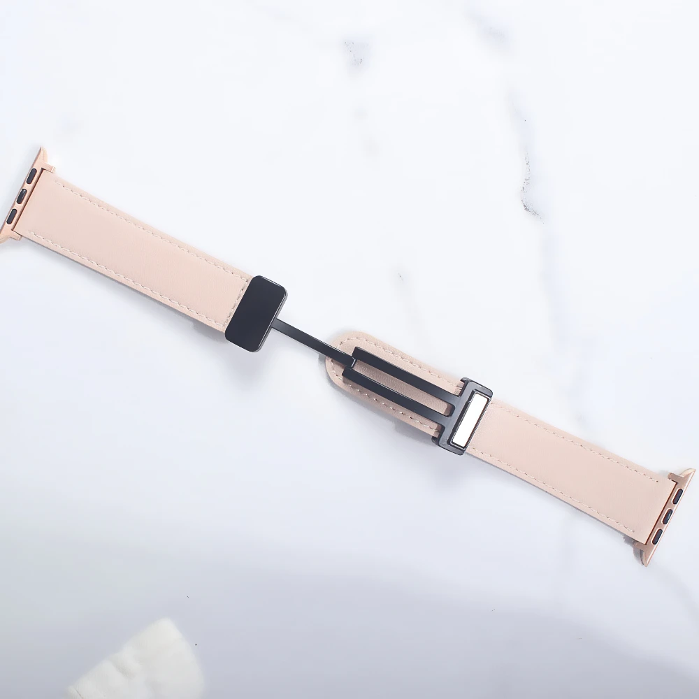 Apple Watch Leather band For 8 7 45mm 41mm Ultra 49mm Strap Magnetic Buckle Bracelet For iWatch Series 6 5 4 SE 44mm 40mm 3 42mm