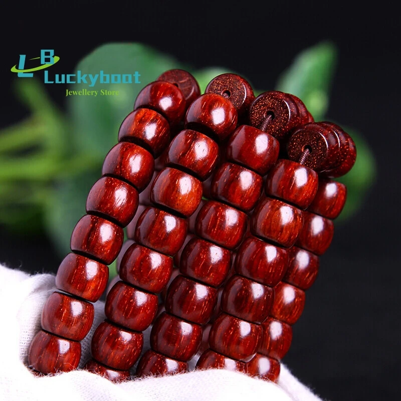 Оптовая продажа бусины из натурального красного сандалового дерева Замбии в