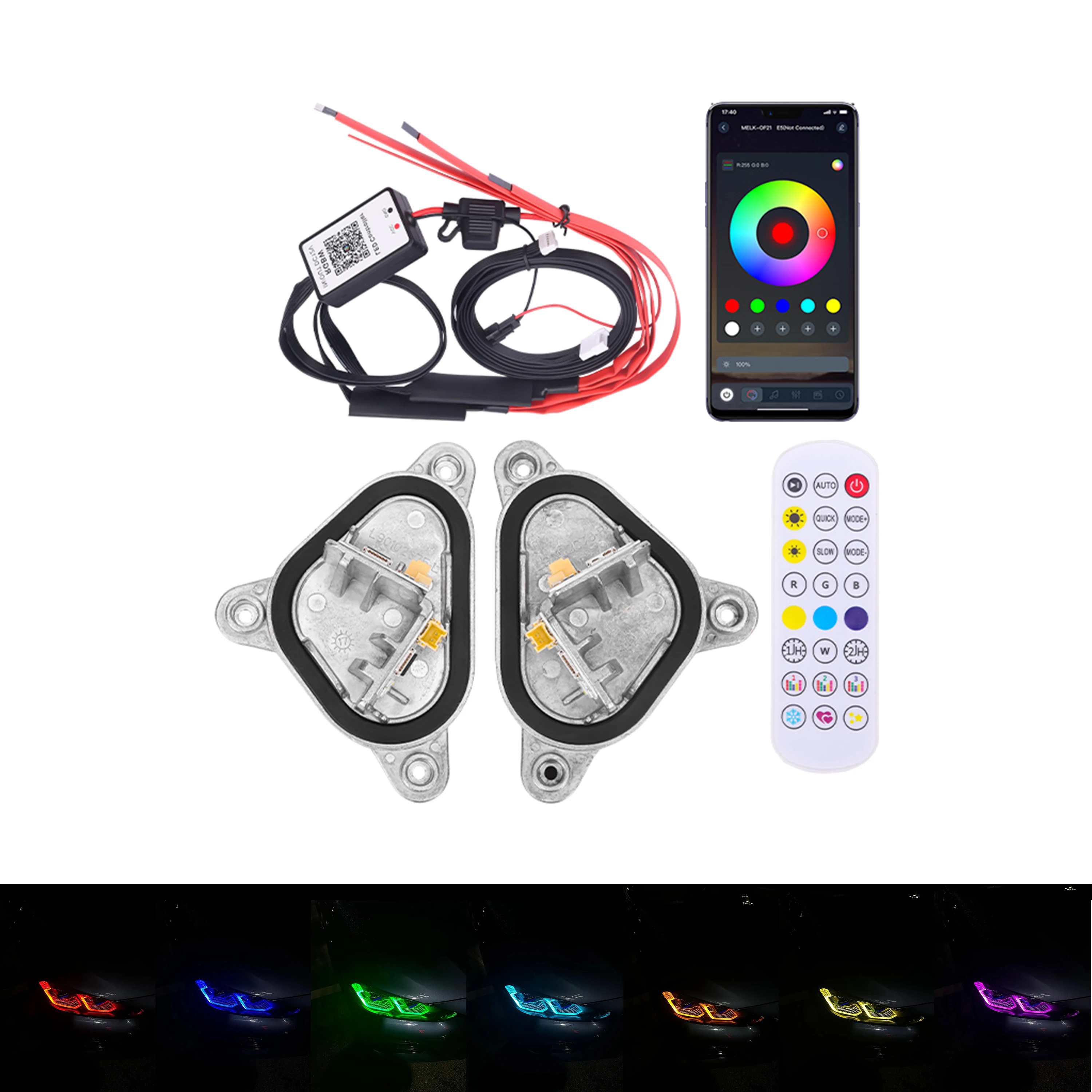 RGBW Синие Красные Ангельские Глаза Для 2018-2021 BMW M2 2 серии DRL многоцветные