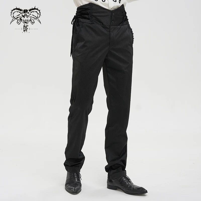 Steel Master Punk Gentleman Dresses, Suits, Men's Casual Pants, Long Pants, Loose Straight, Trendy Black