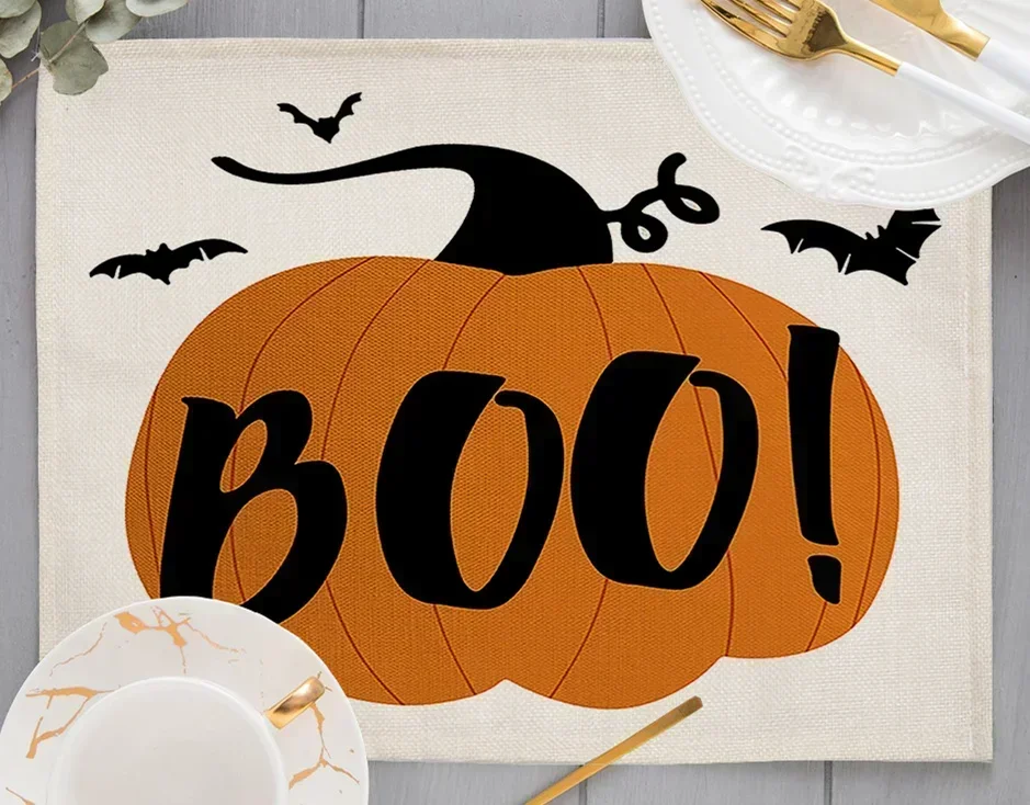 

Льняные салфетки на Хэллоуин