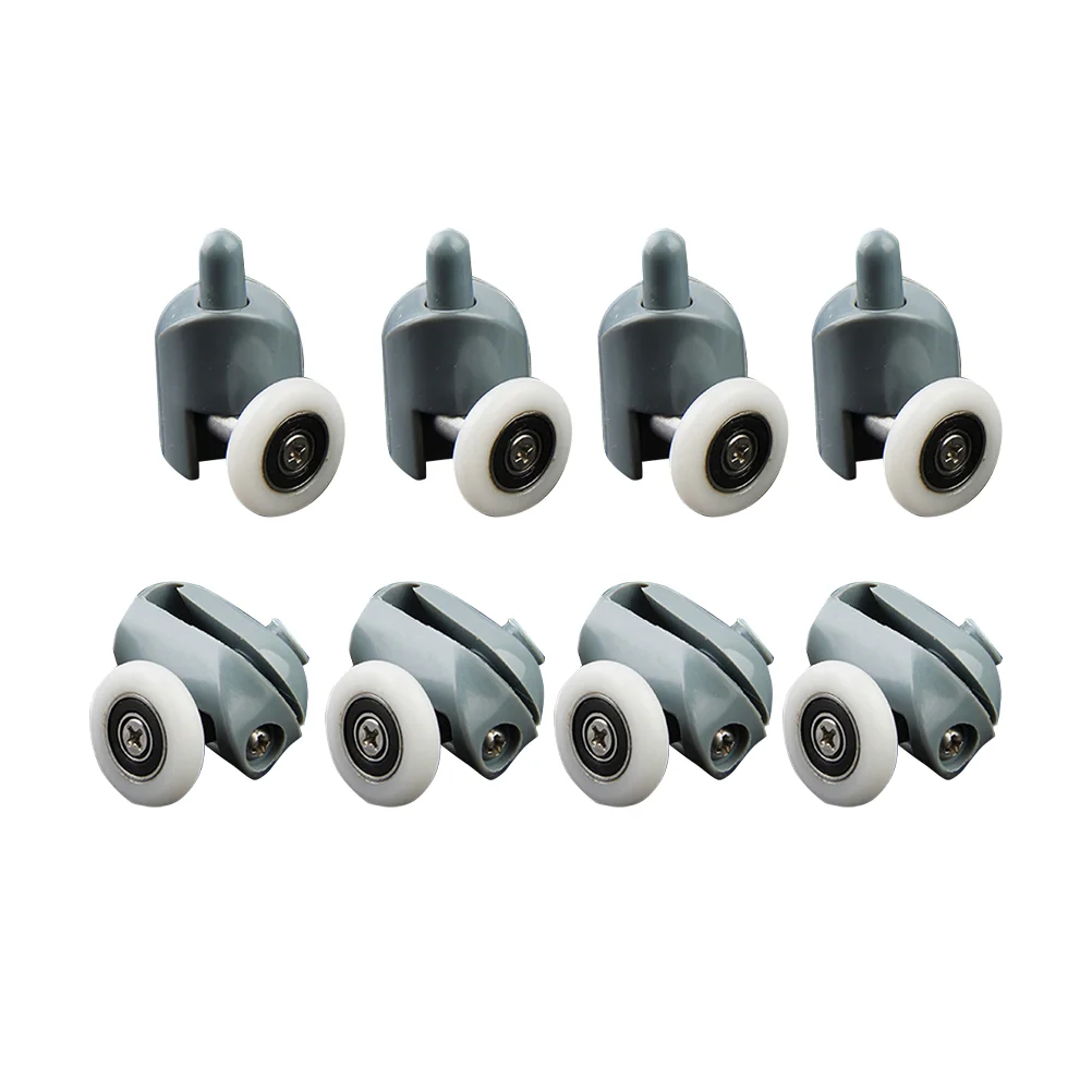 

16PCS Replacement 25mm Shower Door Wheels Single Wheel Sliding Enclosure Door Runners Rollers Wheels Pulleys - 8 Upper Wheel