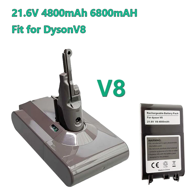

4800/6800mAh 21.6V Battery Pack For Dyson V8 Absolute / Fluffy / Li-ion Vacuum Cleaner Battery