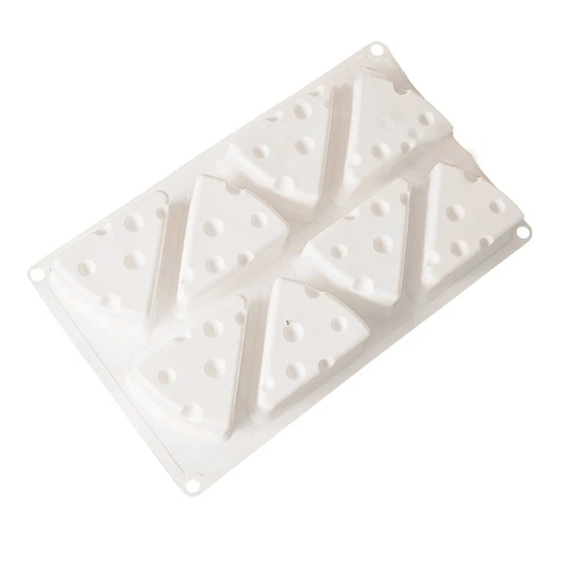 

2 Pieces Of Cheese Shaped Silicone Molds 8 Cavity Shaped Cake Molds Silicone Non-Stick Silicone Baking Molds