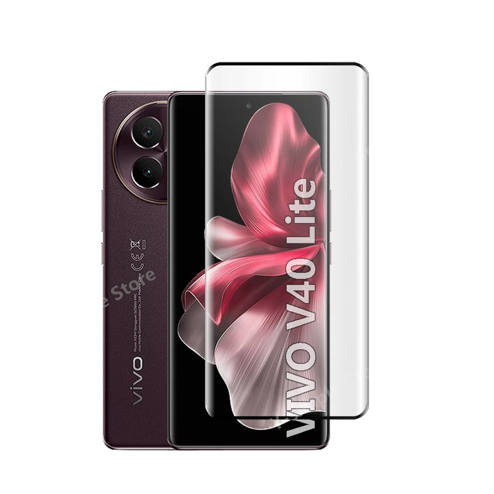 3 + изогнутое закаленное стекло для vivo V40 Lite защита экрана пленка против взрыва