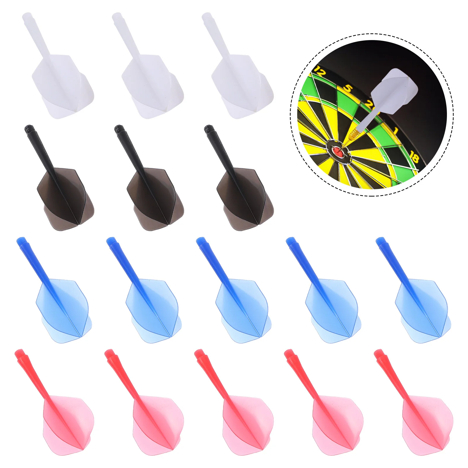

20Pcs Plastic Dart Tails Portable Dart Wing Tails Dart Game Dart Tails Replacements