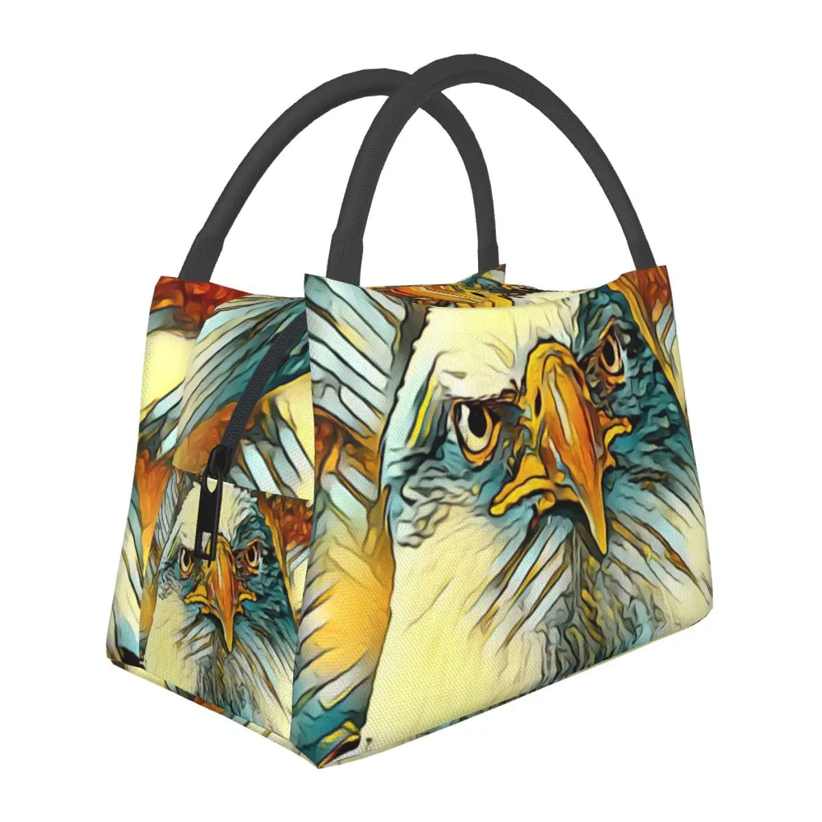 

Animal Art Eagle Lunch Bag Vintage Art Animal Outdoor Picnic Lunch Box Funny Designer Thermal Lunch Bags Oxford Cooler Bag