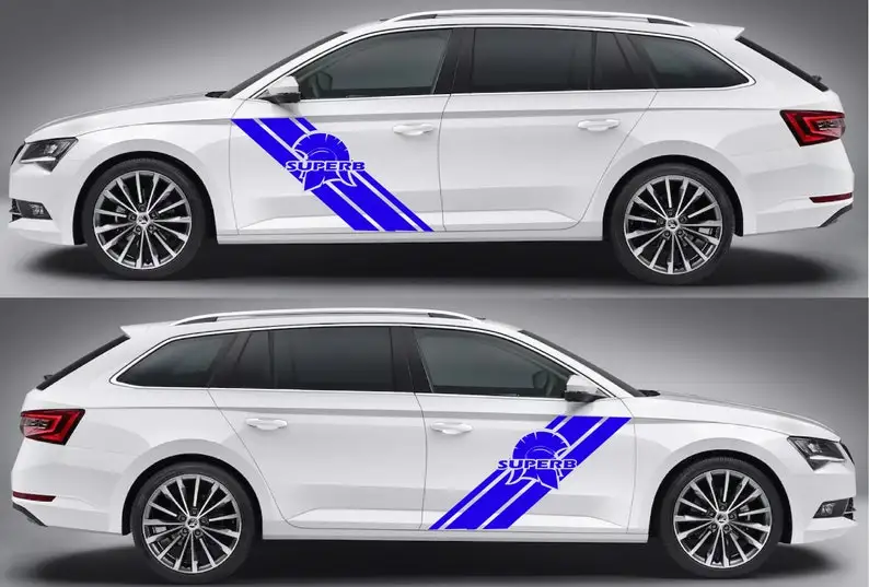 

Side Stripe Decal Graphic Sticker Kit Compatible with Superb