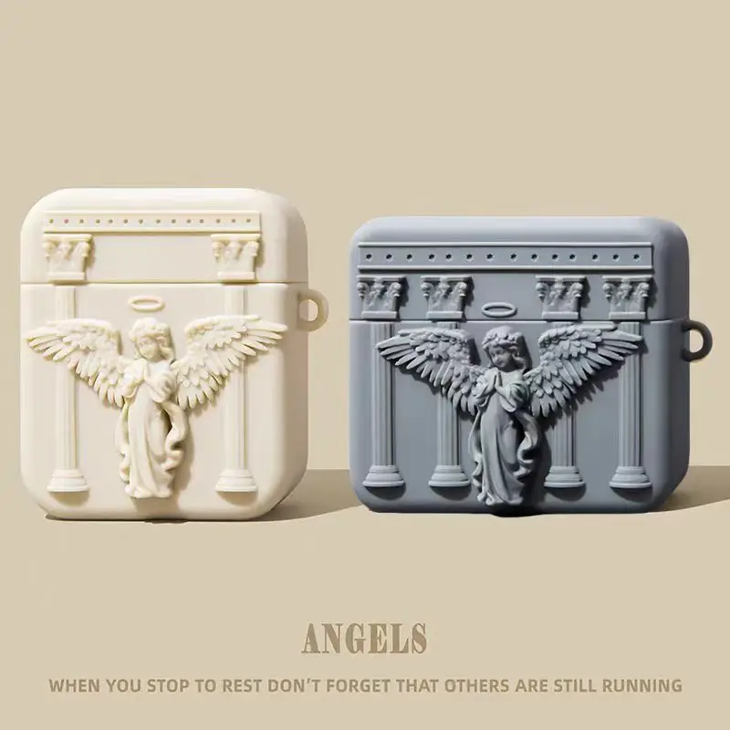 Фото Силиконовый чехол для наушников 3D God Angel для Huawei Free Clip FreeBuds 6i 5i 5 4 SE2 Pro3 2 Pro, силиконовый мягкий чехол №1